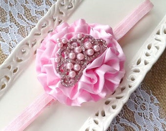 Crown Headband, Baby Headbands, Baby Tiara Headband, Baby Girl Headband, Toddler Headbands, Little Girl Headband, Pink Crown Headband