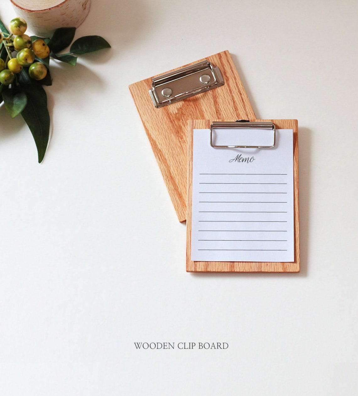 Mini Oak Wood Clipboard / Restaurant Menu Board / Solid Wood Etsy