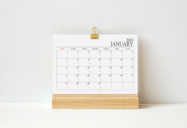 A5 Size Clipboard Solid Wooden Holder Desk Calendar 50