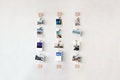 Ash Wood Photo Wall Display with Mini Clothespins - Vertical  Horizontal Picture Holder Polaroid Art Work Hanger product logo