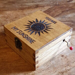 Music box, you are my sunshine, can be personalised, ideal Christmas gift for loved one, birthday gift, johnny Cash, image 3