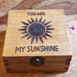 Music box, you are my sunshine, can be personalised, ideal Christmas gift for loved one, birthday gift, johnny Cash, image 5