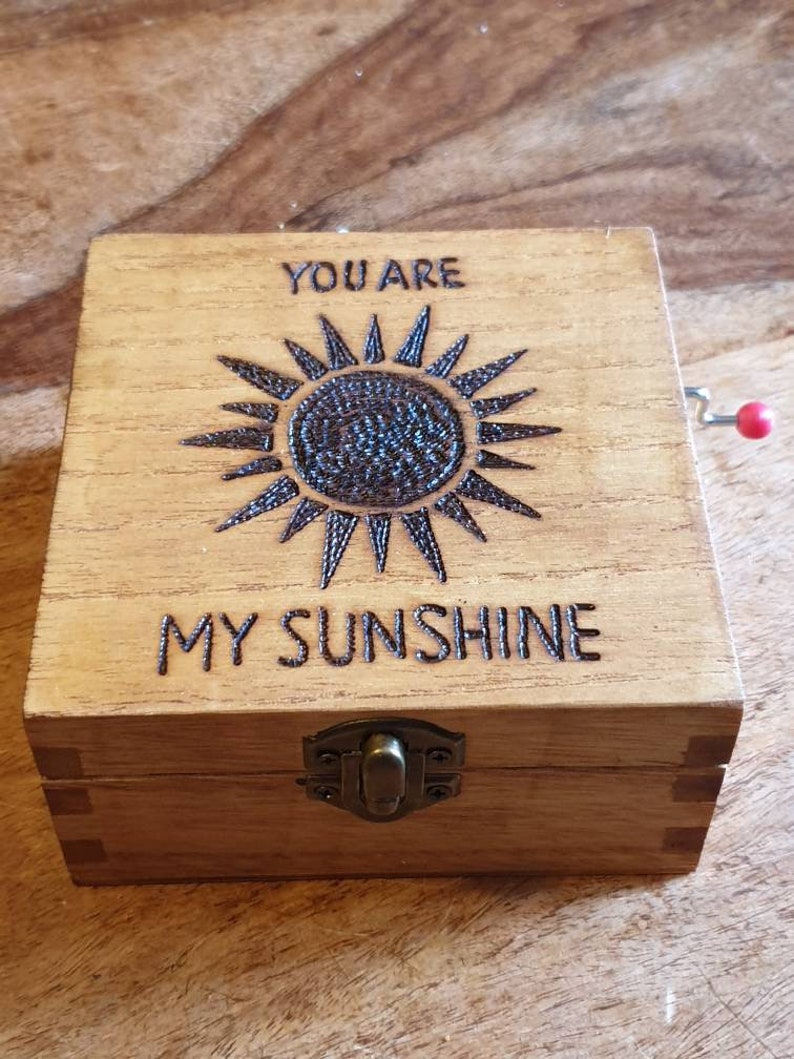 Music box, you are my sunshine, can be personalised, ideal Christmas gift for loved one, birthday gift, johnny Cash, image 5