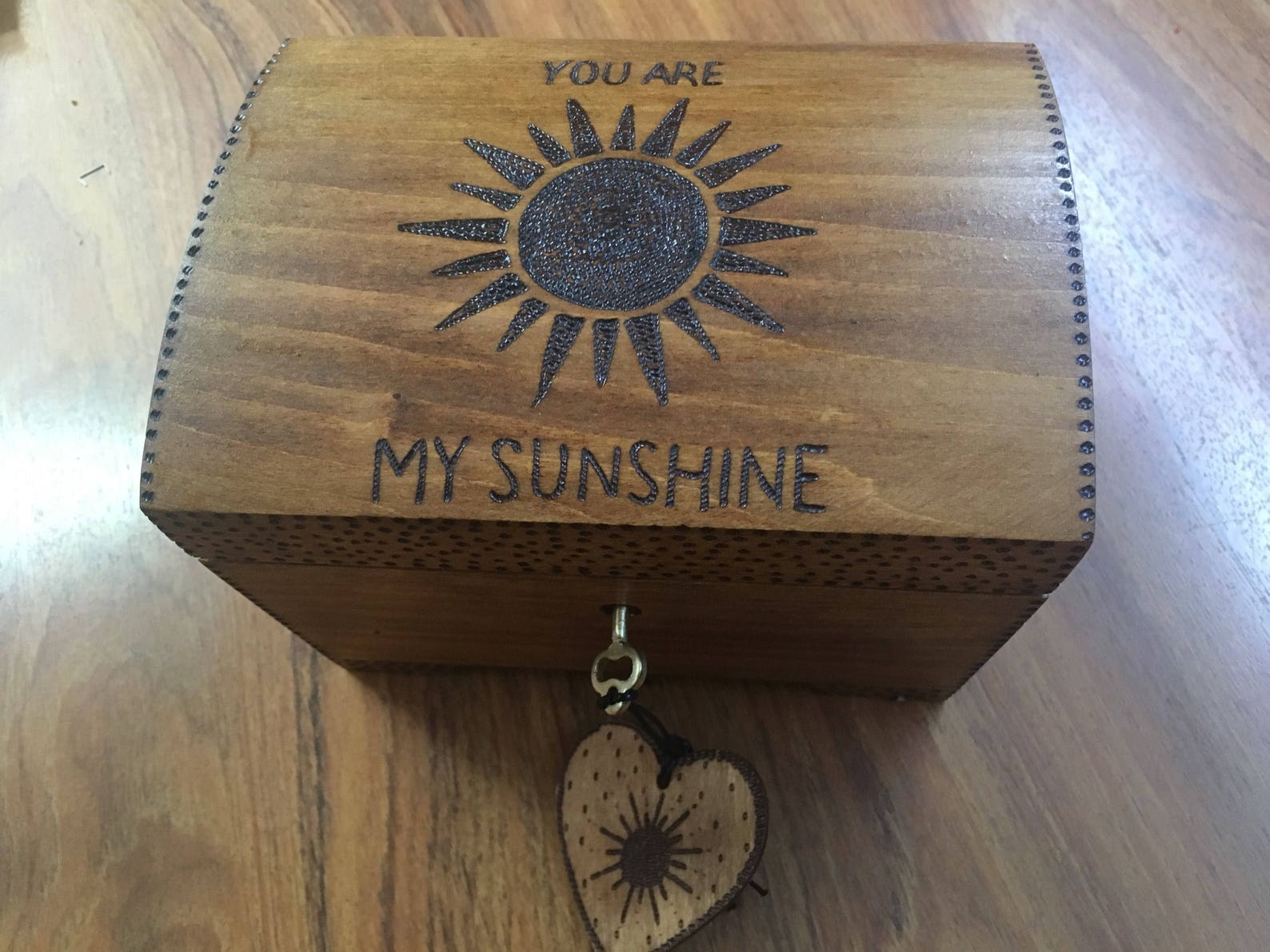 Personalised Music Box Playing You Are My Sunshine. Lockable Etsy UK