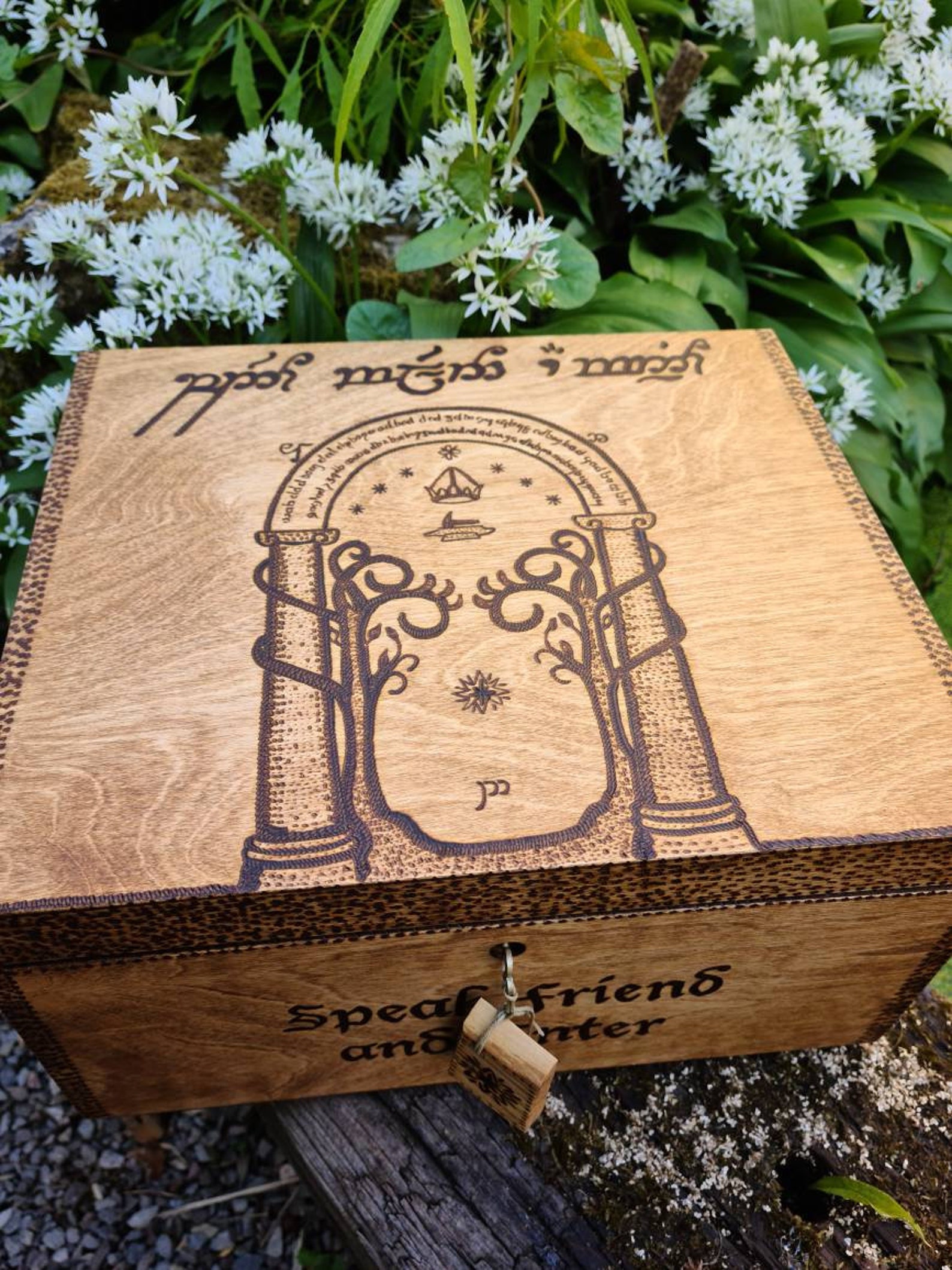 Lord of the Rings Inspired Wooden Box Doors of Durin Etsy UK