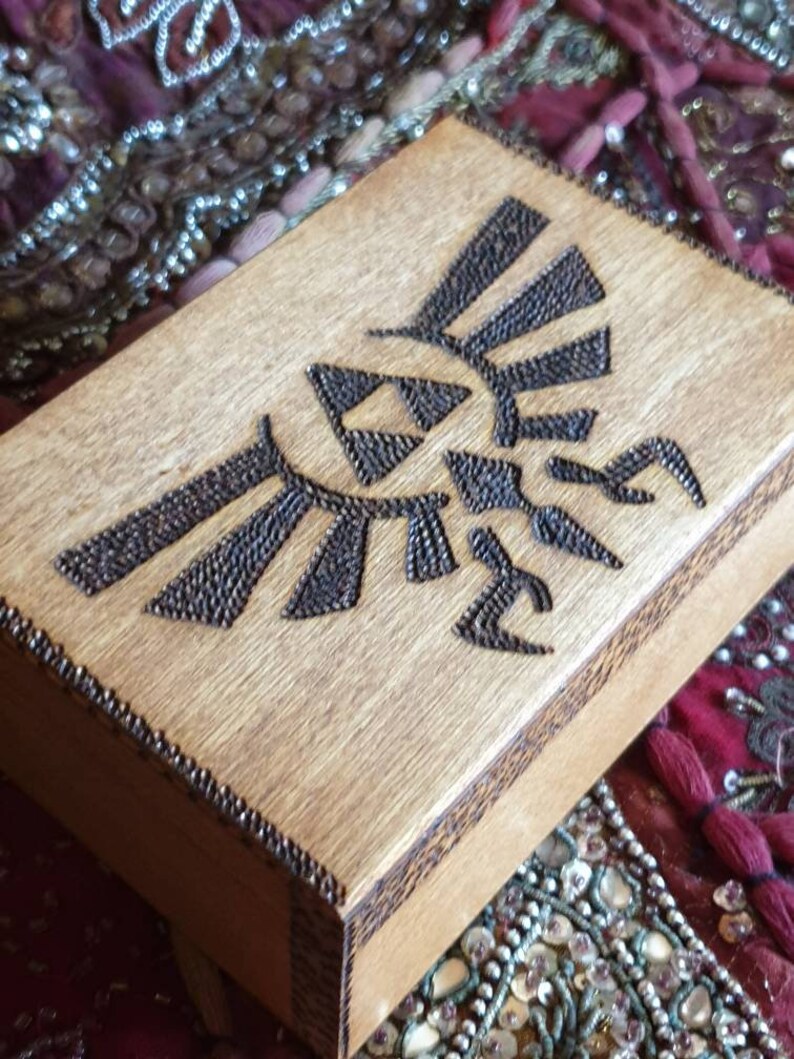 Zelda gift legend of zelda inspired small wooden trinket box Etsy