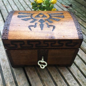 Legend of zelda chest, ring box, small gift.