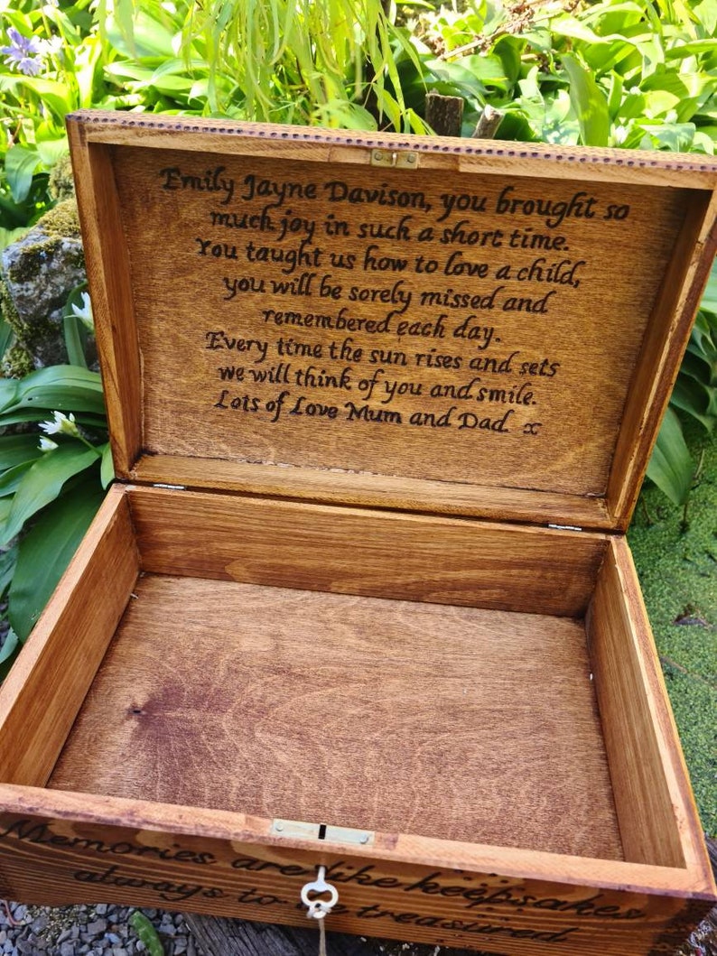Personalised Memory Box Wooden Box Bereavement Memorial Etsy UK