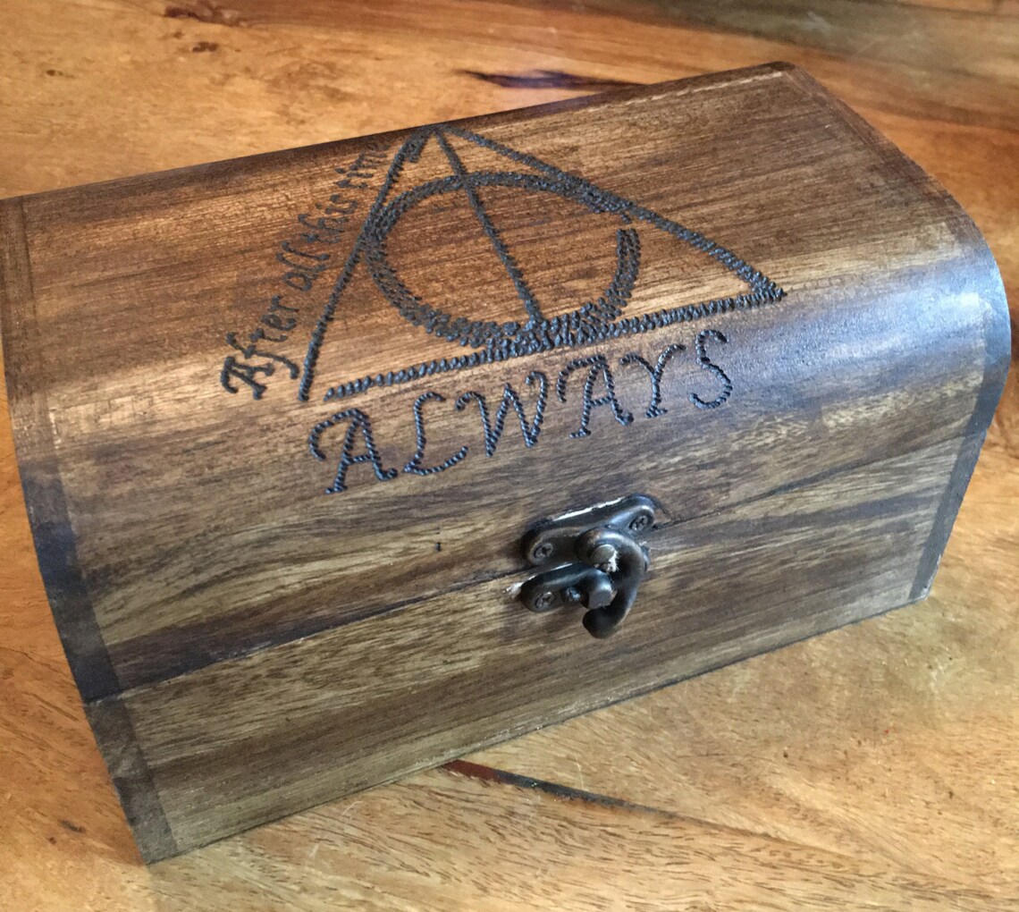 Harry Potter always wooden chest with drop latch. Birthday Etsy