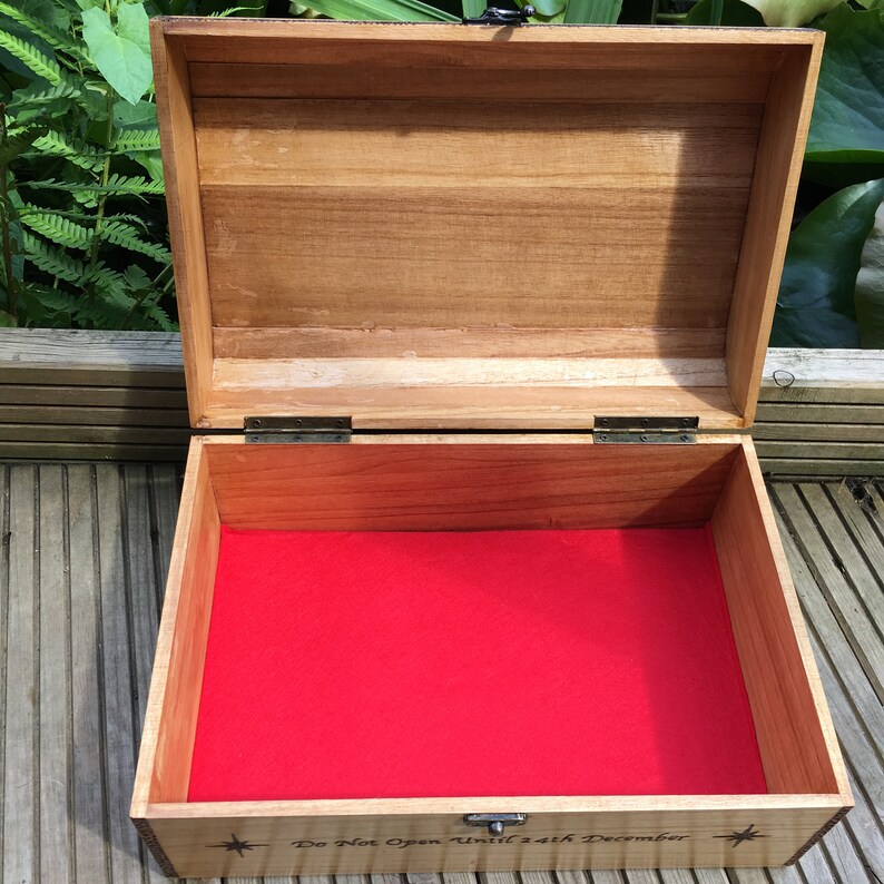 Christmas Eve Box personalised wooden chest unique gift | Etsy