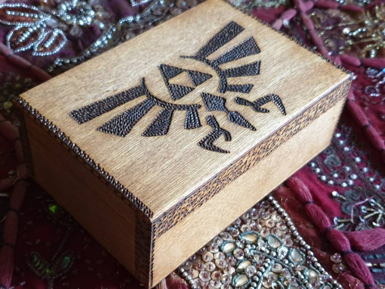 Zelda gift legend of zelda inspired small wooden trinket box Etsy