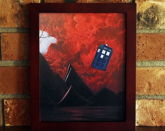 Impossible Astronaut (Part 2) - 8"x10" Print - Modified Thrift Store Art - Doctor Who