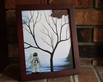 Impossible Astronaut (Part 1) - 8"x10" Print - Modified Thrift Store Art - Doctor Who