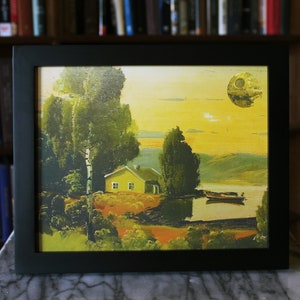 That&#39;s No Moon - 8&quot;x10&quot; Print - Modified Thrift Store Art - Star Wars