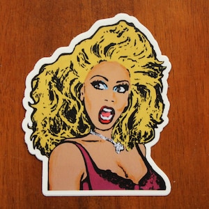 RuPaul Sticker - Vinyl Die-Cut - Drag Race Pop Art - Free Shipping