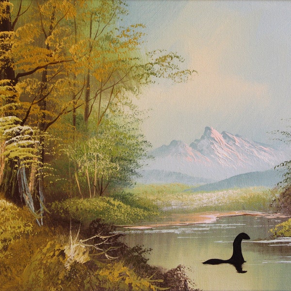 Nessie - 8"x10" Print - Modified Thrift Store Art