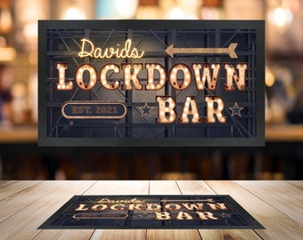 Personalised Bar Mat Custom Runner Gift Novelty Funny 151 Gin O/'Clock Cocktail