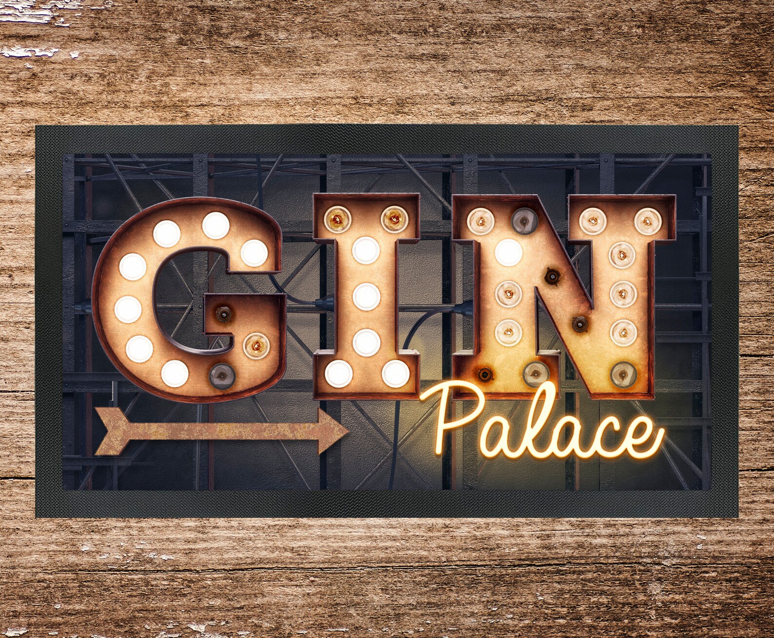 Gin Palace Marquee Style Bar Runner Bar Mat Rubber Mat Etsy UK