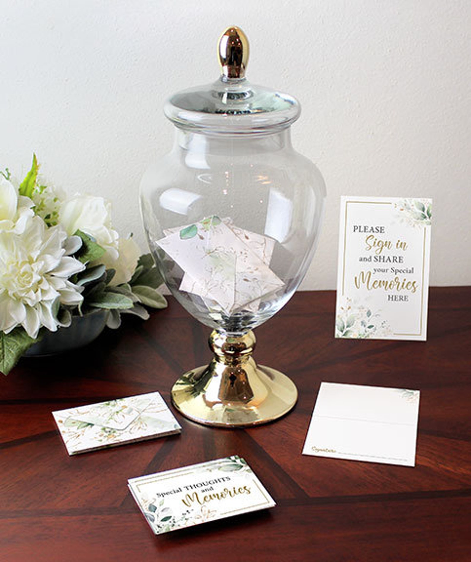 Memorial Guest Book Alternative Signin Set Vase Container Etsy