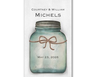 Personalized Rustic Canning Jar Inspired Party Event Wedding Napkin (Pack of 50)