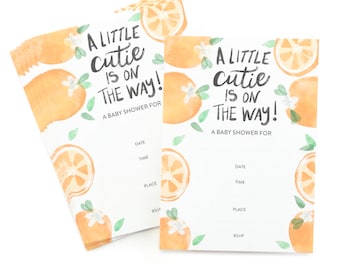 Little Cutie Baby Shower Fill in the Blank Invite (Includes 25 invitations and 25 envelopes)