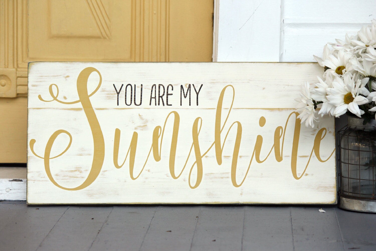 You are my sunshine wall art Rustic nursery decor Rustic Etsy
