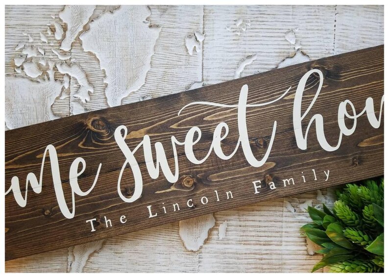 Wood Last name sign Wood Family name sign Custom wood sign Etsy