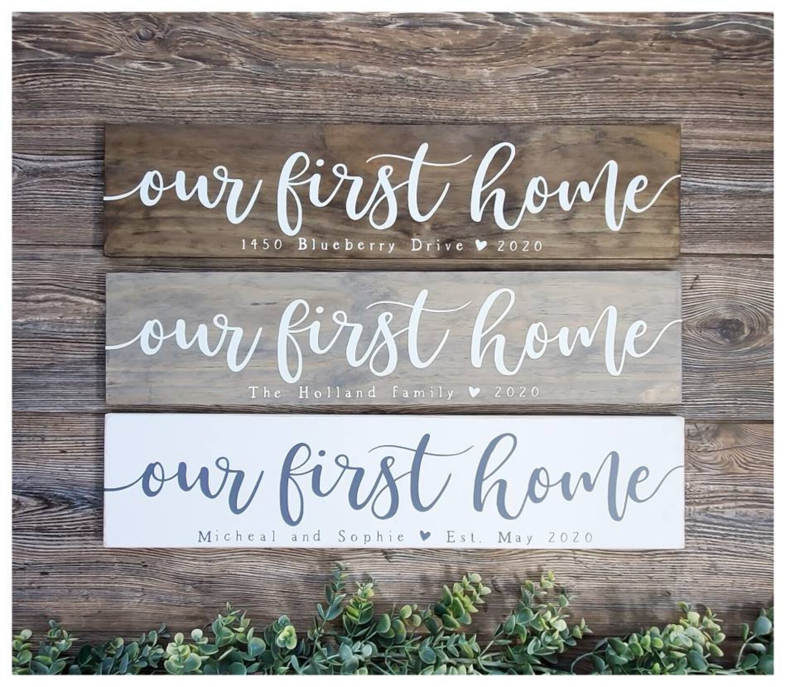 Our first home sign New home housewarming gift Home sweet | Etsy