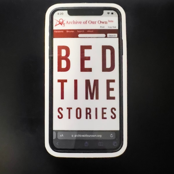 Bedtime Stories Sticker | Fanfiction AO3 Subtle Vinyl Laptop Water Bottle Decal
