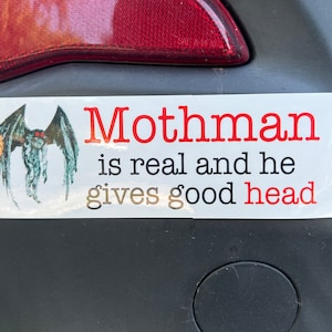 Mothman Oral Bumper Sticker