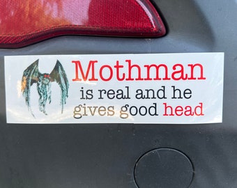 Mothman Oral Bumper Sticker