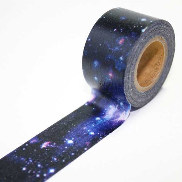 Masté Multi Cosmic Night Sky Washi Tape - Japanese Washi Masking Tape - stars galaxy universe aurora, mark's, black navy blue purple, cosmos