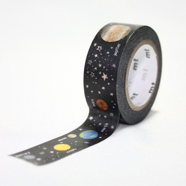 MT for Kids Planets Washi Tape  - planet solar system, galaxy, universe, sun, stars, rocket, spaceship, earth // Japanese Washi Masking Tape