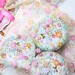 70% Off SALE Floral Clear Gift Bag Set w/ Pink Ribbon Ties - Small & Medium - packaging favor treat bag, gift poly bag zakka flowers
