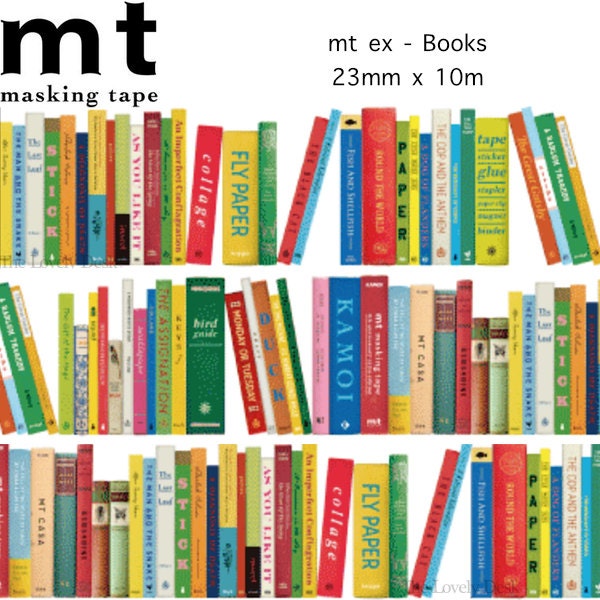 mt ex Books Washi Tape - New 2015 Masking Tape - colourful books library reading bookshelf kamoi book