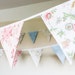 Hannah McAuley reviewed Vintage floral bunting ~ shabby chic fabric flags ~ floral wedding decoration ~ venue dressing garland ~ country barn marquee reception ~