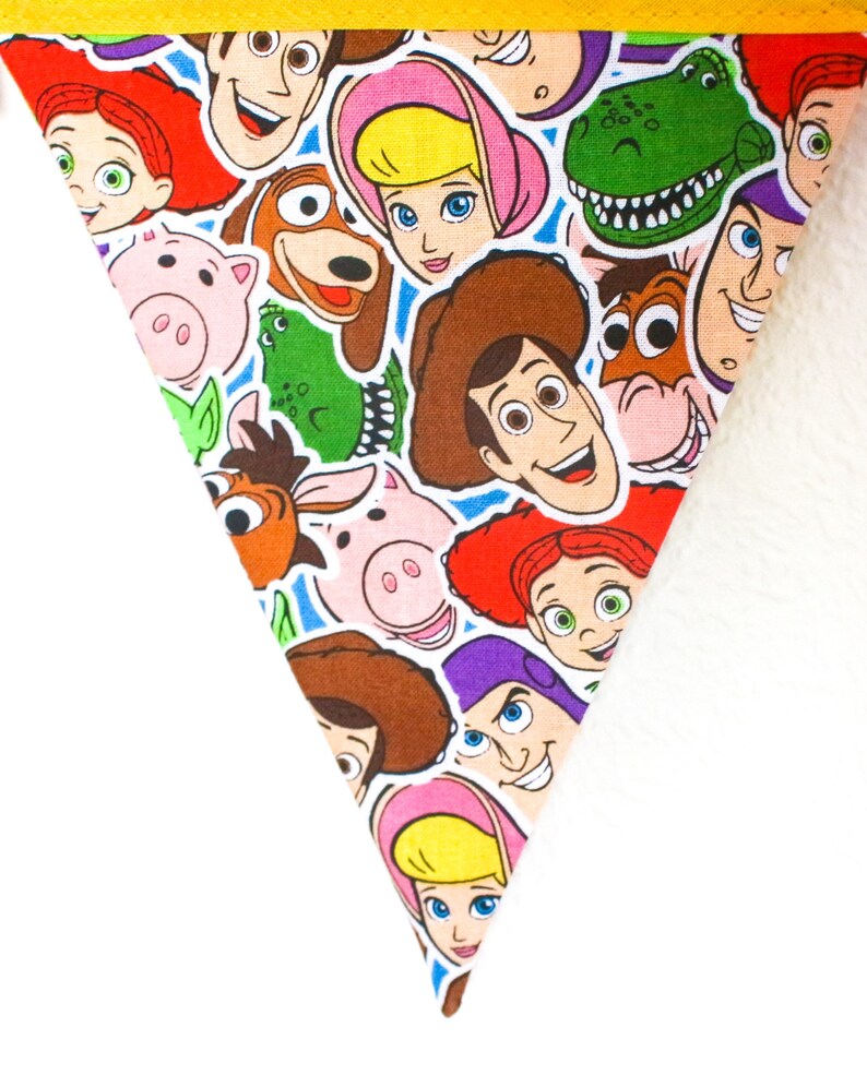 Toy Story Bunting Woody Fabric Flags Buzz Lightyear Garland Etsy UK