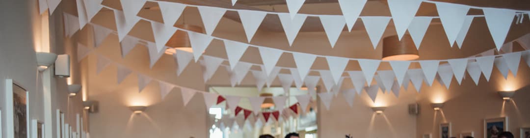 White Bunting to Hire, Rustic Wedding Decoration, Vintage Style Flags ...