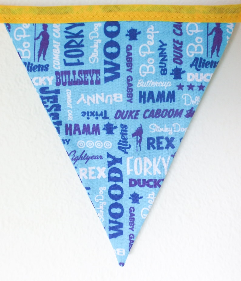 Toy Story Bunting Woody Fabric Flags Buzz Lightyear Garland Etsy UK
