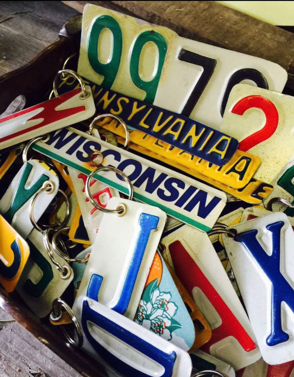 Handmade Keychains from License Plates Etsy