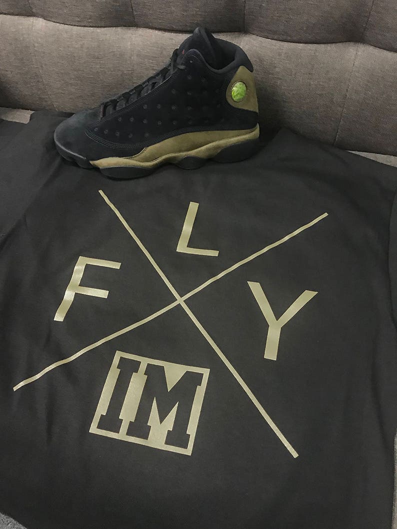 jordan 13 olive shirt