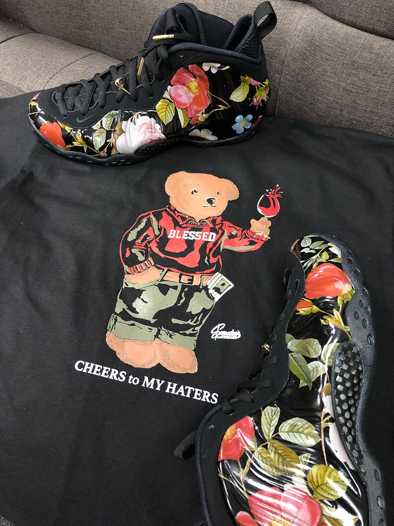 floral foamposite shirts
