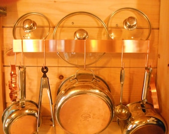 Wall Mounted Solid Copper Pot Rack   (FREE SHIPPING)