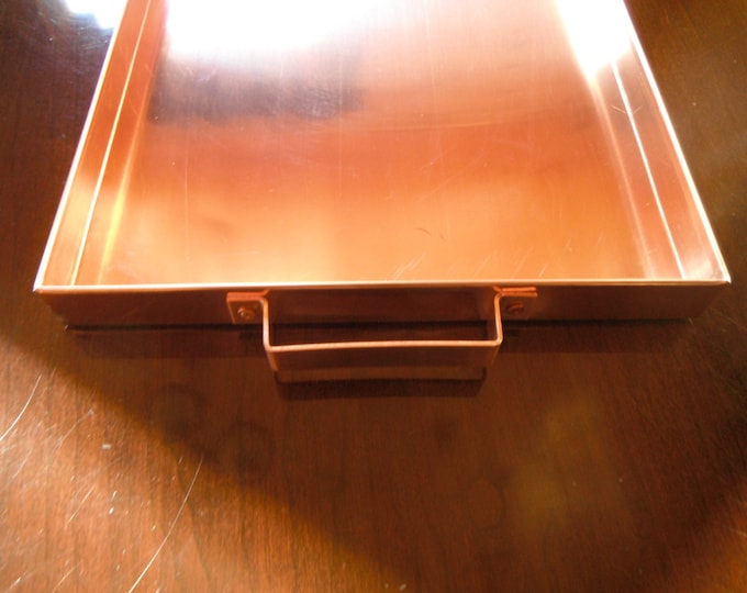 Solid Copper Tray With Handles COVID 19 RESISTANT Free Etsy