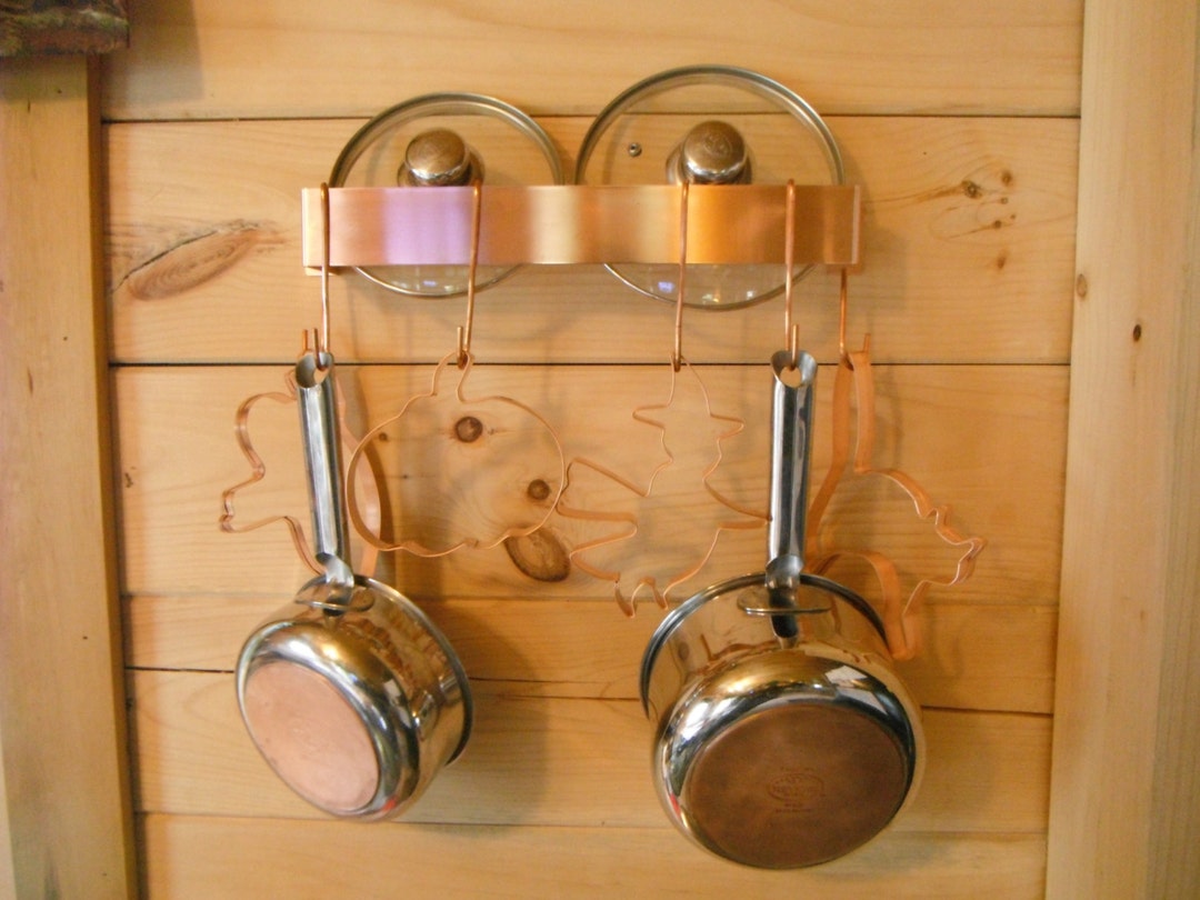 Wall Mounted Solid Copper Pot Rack (FREE SHIPPING) - Etsy
