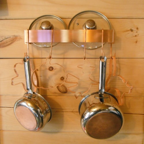 Wall Mounted Solid Copper Pot Rack FREE SHIPPING - Etsy