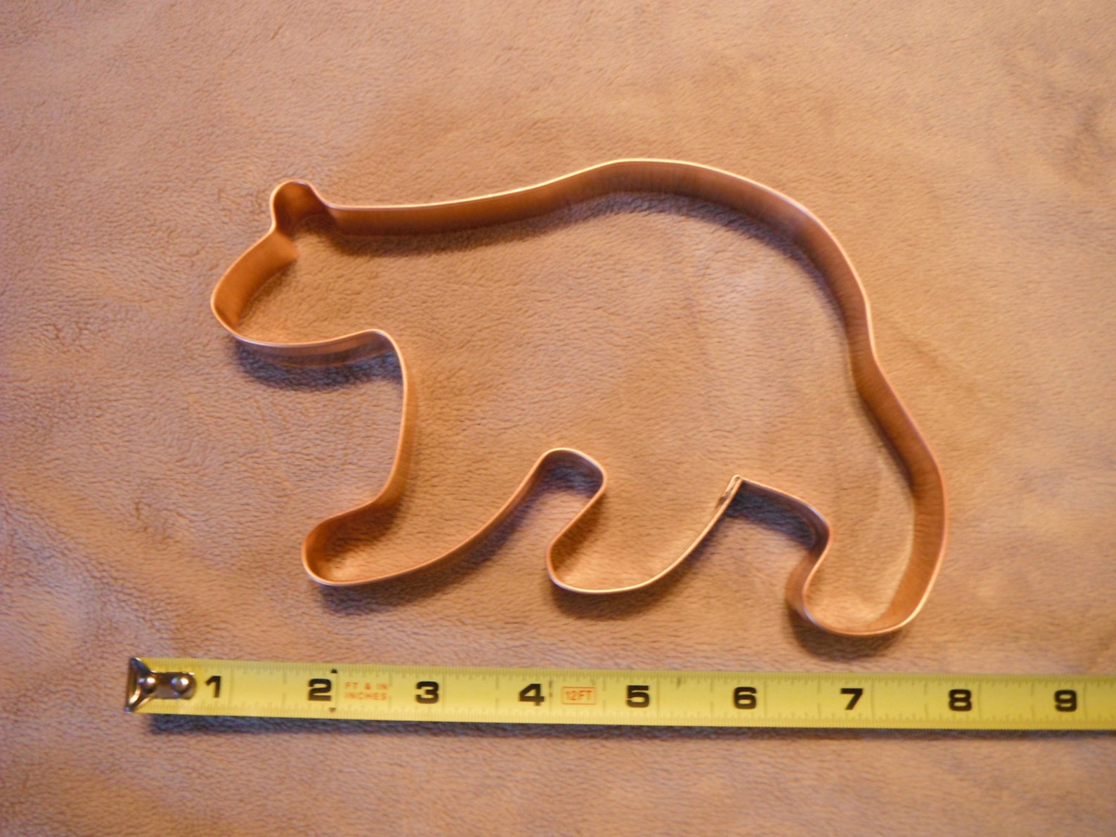 Large Bear Shaped Solid Copper Cookie Cutter Etsy
