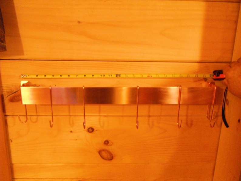 Wall Mounted Solid Copper Pot Rack FREE SHIPPING Etsy