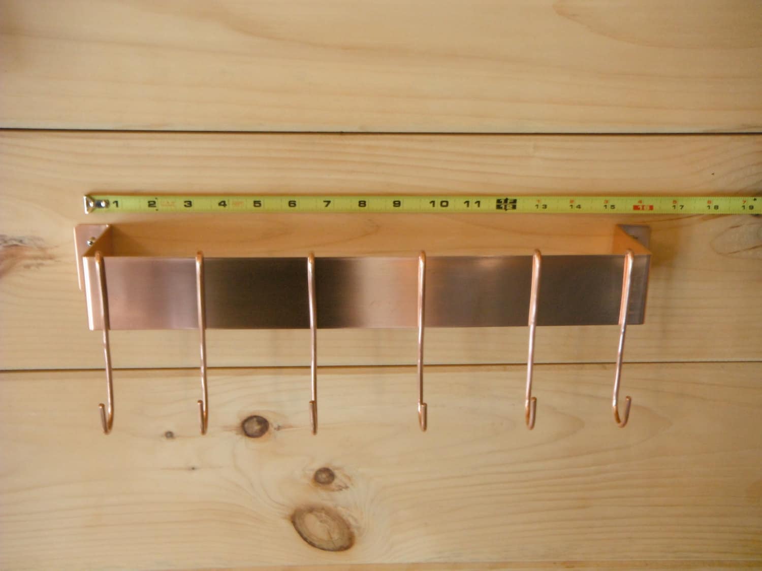 Wall Mounted Solid Copper Pot Rack Etsy