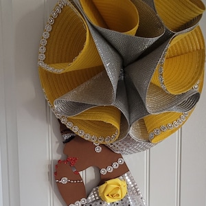 Church LadyWreath/Diva Wreath/ Yellow and Silver Wreath